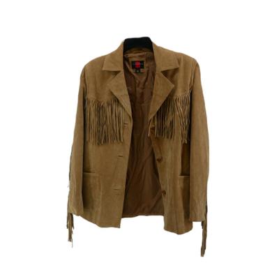 Gallery Leather Fringe Jacket S