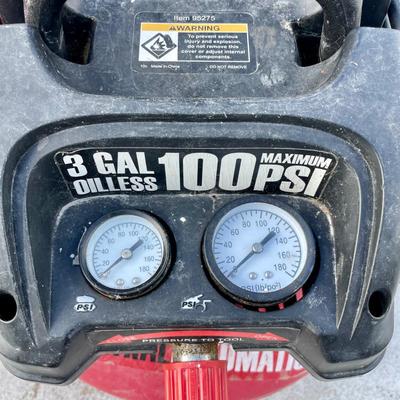 Central Pneumatic 3 Gallon Air Compressor with Air Hose (G-NM)