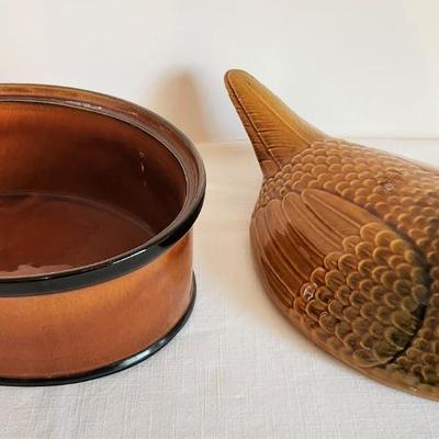 Lot #22 Vintage Pheasant Covered Bowl