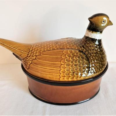 Lot #22 Vintage Pheasant Covered Bowl