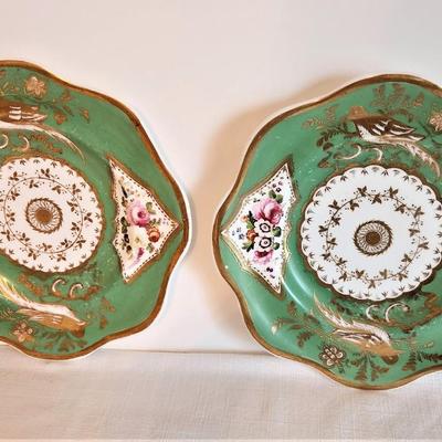 Lot #27  Pair of Antique Cabinet Plates