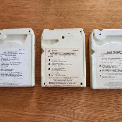 3 Elvis 8-Track Tapes