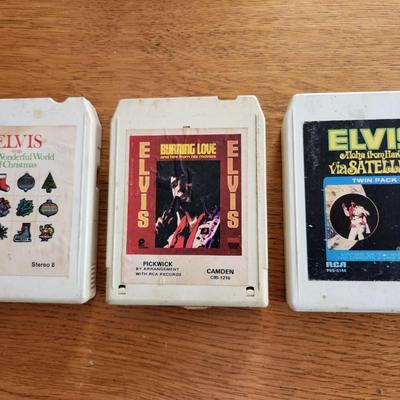 3 Elvis 8-Track Tapes