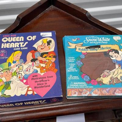 Vtg Queen of Hearts & Snow White rubber stamp collection