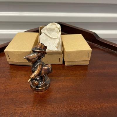 Lot of 3 World’s Fair 1984 bronze Seymore statues. 3 in a box and 1 without box.