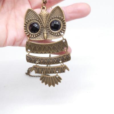 Articulated Owl Pendant Necklace, Hooter Necklace