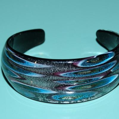 Gorgeous Glass Cuff Bracelet