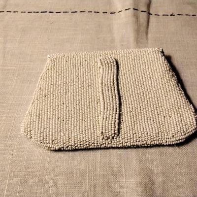 Vintage Antique Beaded Belt Loop Coin Purse Beaded Bag