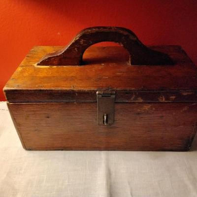 Vintage Solid Wood Tackle Box