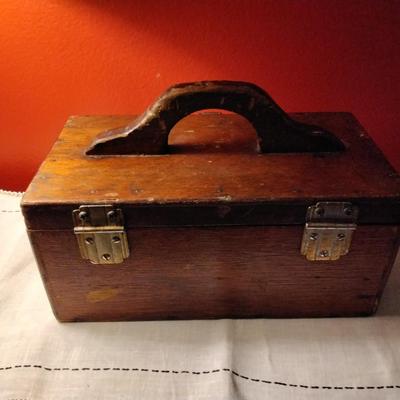 Vintage Solid Wood Tackle Box