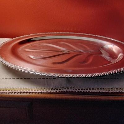 Oneida Oval Silver Plated Footed Tray 16"