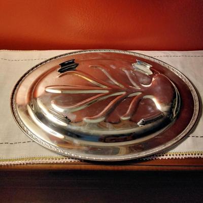 Oneida Oval Silver Plated Footed Tray 16"