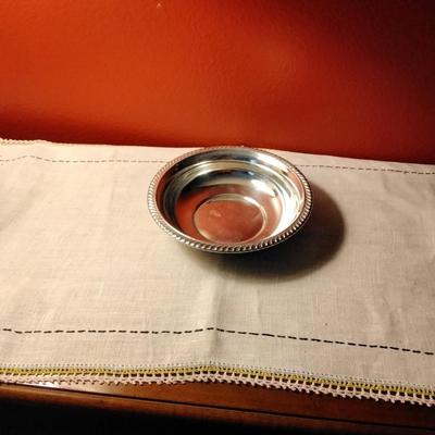 Silver Plated Bowl Marked 'National #1028'