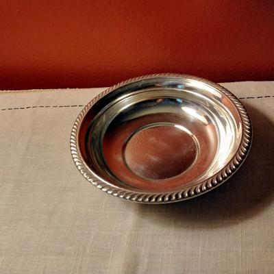 Silver Plated Bowl Marked 'National #1028'