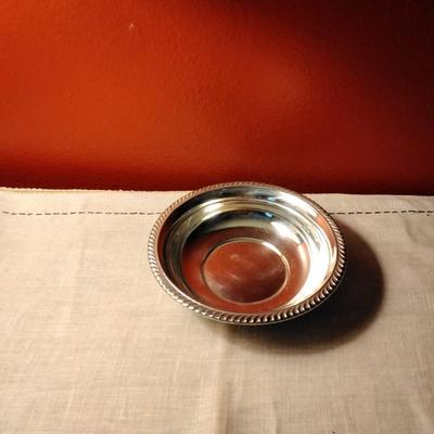 Silver Plated Bowl Marked 'National #1028'