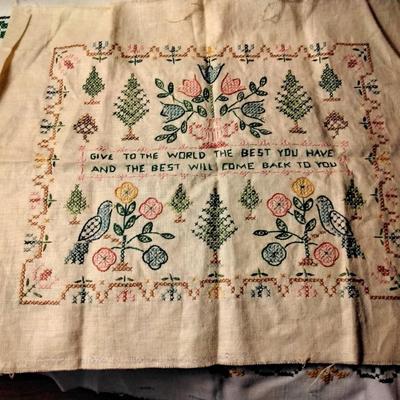 Lot of 5 Cross Stitches Unframed