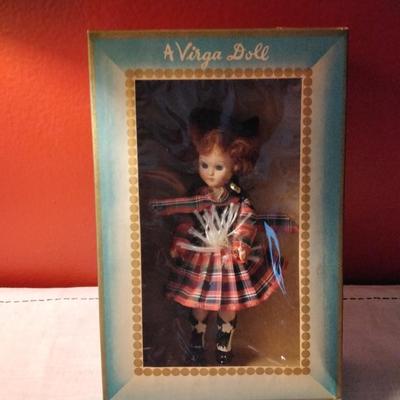 Virga Doll 471-Scottish Lassie; Original Box; Beehler Arts New York; 7-1/2 in. 1950s