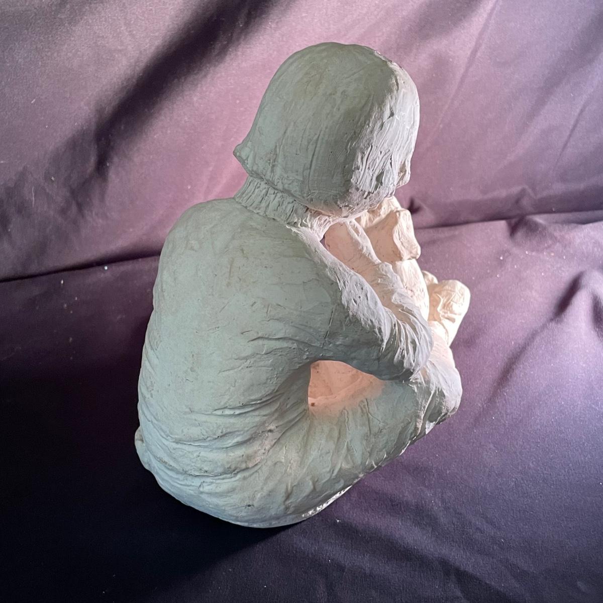 Metal Milk Jug, Art Print, & Ceramic Figurine (KRG)