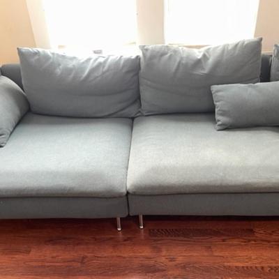 LOT 3 IKEA Modern Soderhann Sectional Couch 3pcs 6 Cushions / Pillows Poly Upholstery