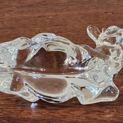 Lot of 4 Glass Animal Figurines Paperweights Lenox, Princess House, Fenton