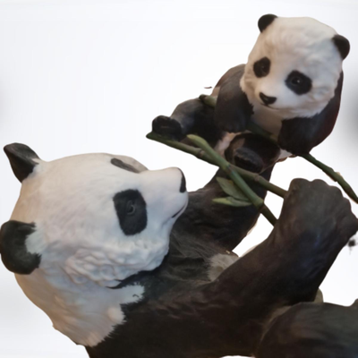 Franklin Mint ~ Panda Bear & Cub 