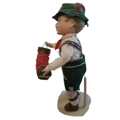 Oktoberfest Porecelain Boy Doll w/ Accordian