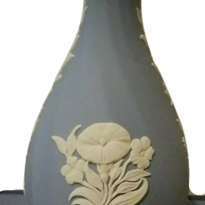 WEDGWOOD Jasper Blue Fluted Bud Vases in Boxes (Pair)