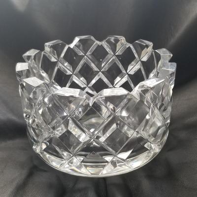ORREFORS SIGNED & NUMBERED SOFIERO ROUND CRYSTAL BOWL, 4.5â€