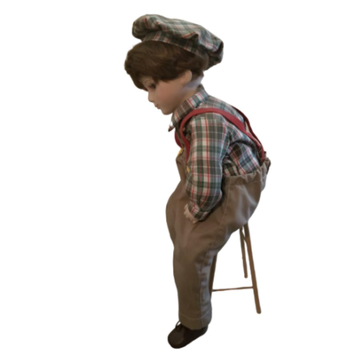 Limited Edition Porcelain Boy on Stool # 815/1200