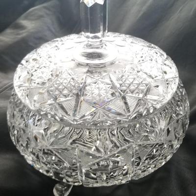 Crystal Covered Candy Dish - Footed