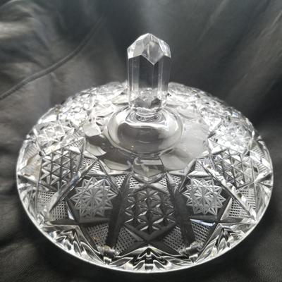 Crystal Covered Candy Dish - Footed