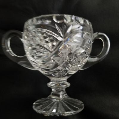 Victorian Lidded Cut Glass Sugar Bowl