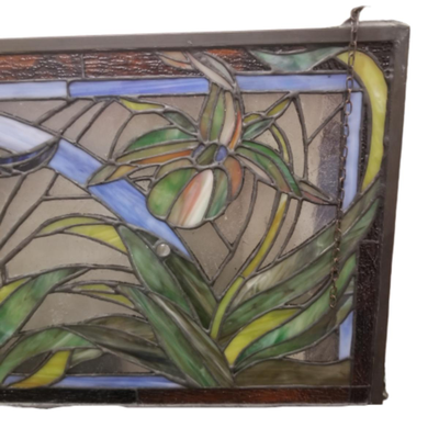 Meyda Tiffany ~ Lady Slippers #22928 Stained Glass Window Panel