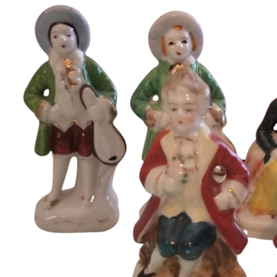 Occupied Japanese Porecelain Figurines 1950's Lot of 6