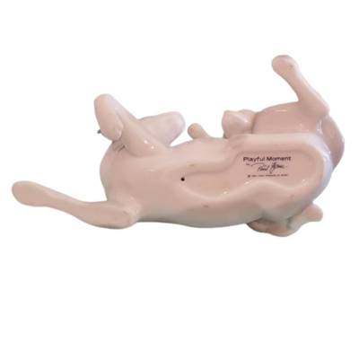 Franklin Mint "Playful Moment" Figurine Paul Ipsen Dog Puppy Porcelain