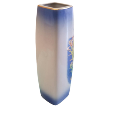 Japanese Gilded Square Flower Vase