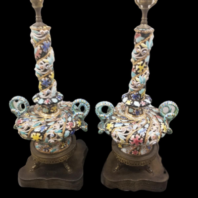 Capodimonte Pair of Table Lamps