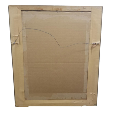 Chinese Signed Watercolor on Linen - Framed