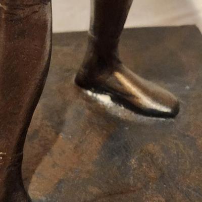 Bronzed plaster ballerina statue after the style of Degas