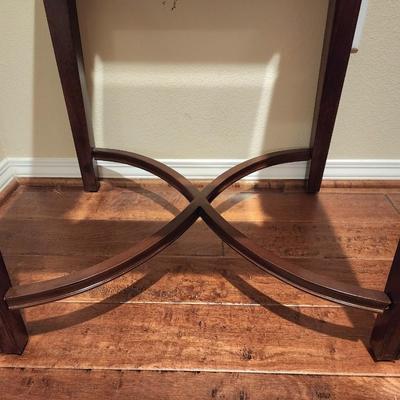 Wood & Beveled Glass End Table 24 x 20