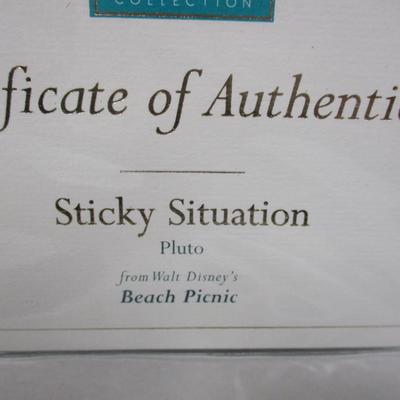 Walt Disney Classics Collection WDCC Pluto Dog Sticky Situation Statue w/ COA