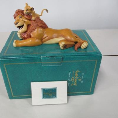 WDCC Disney Lion King Figurine Mufasa and Simba Pals Forever in Box with COA