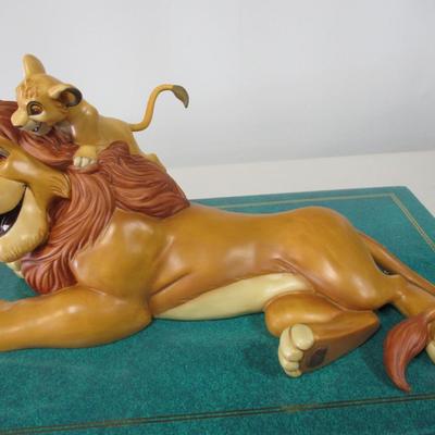 WDCC Disney Lion King Figurine Mufasa and Simba Pals Forever in Box with COA