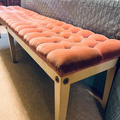 French Provencial ~ Extra Long Tufted Bench
