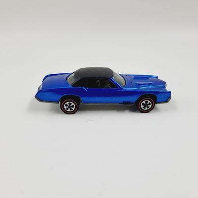 1968 VINTAGE HOTWHEELS REDLINE CUSTOM ELDORADO MATTEL METALLIC BLUE CAR