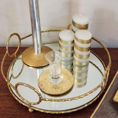 11 Piece Lot of Miscellaneous Gold colored decorative items