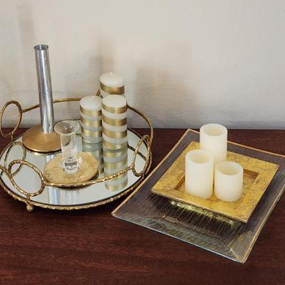 11 Piece Lot of Miscellaneous Gold colored decorative items