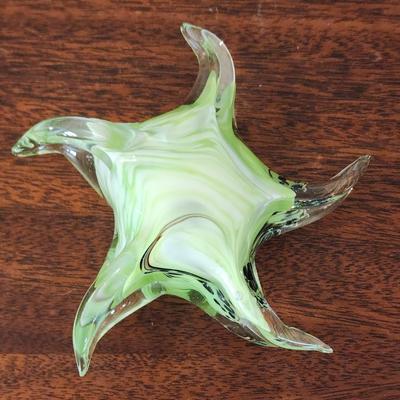 Lot of 3 Green Glass Paperweights