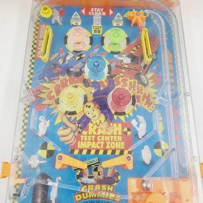 1991 PLAYTIME PRODUCTS CRASH DUMMIES BATTERY OPERATED TABLE TOP PIN BALL MACHINE