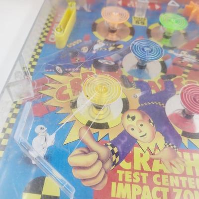1991 PLAYTIME PRODUCTS CRASH DUMMIES BATTERY OPERATED TABLE TOP PIN BALL MACHINE